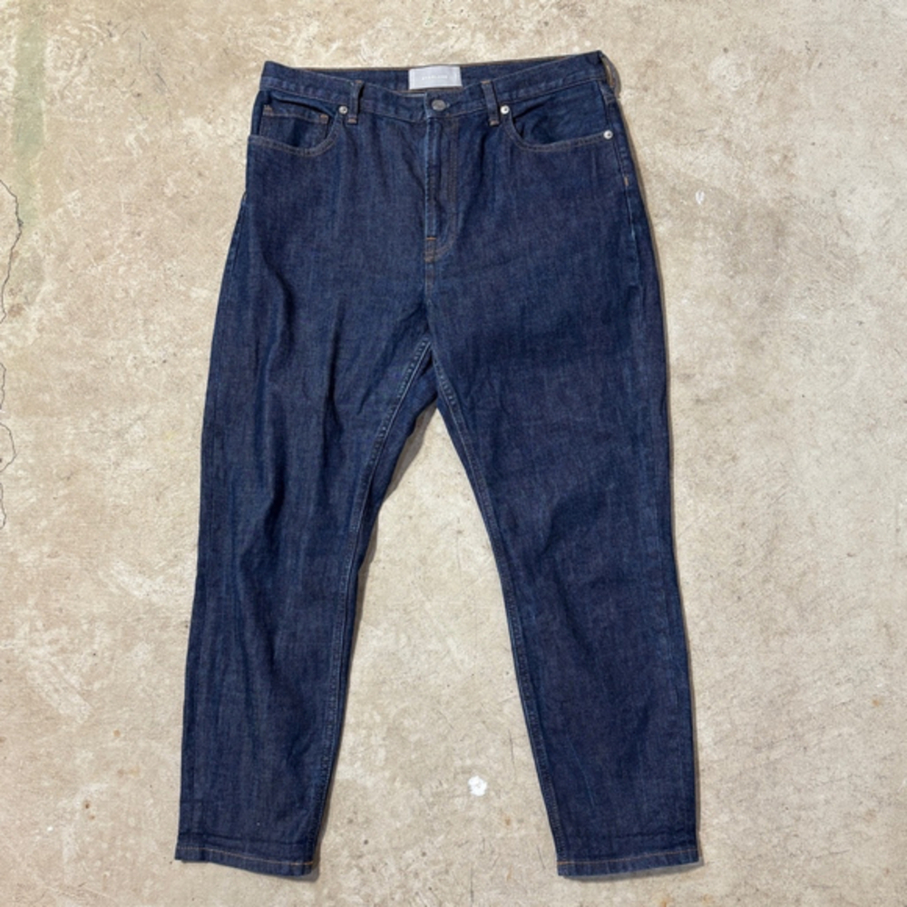 Everlane High Rise Ankle Blue Jeans Women’s Size 31 Dark Wash Zipper Fly